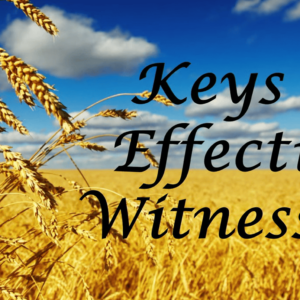 KEYS TO EFFECTIVE WITNESSING